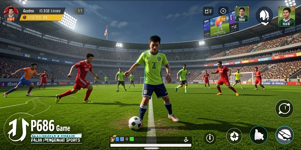 Tampilan gameplay olahraga yang mendebarkan di AP686.