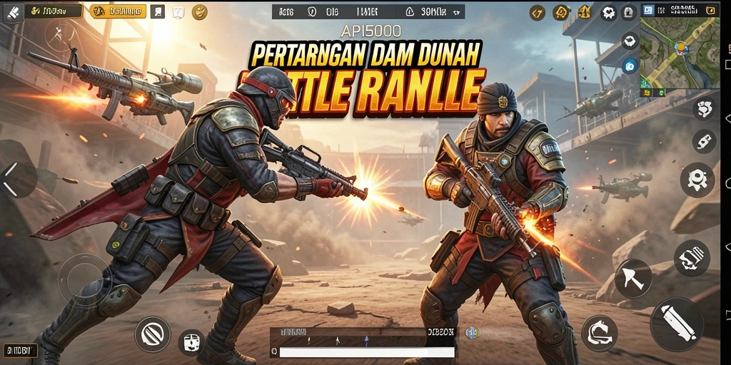 Gameplay mendebarkan API5000 dalam pertempuran Battle Royale.
