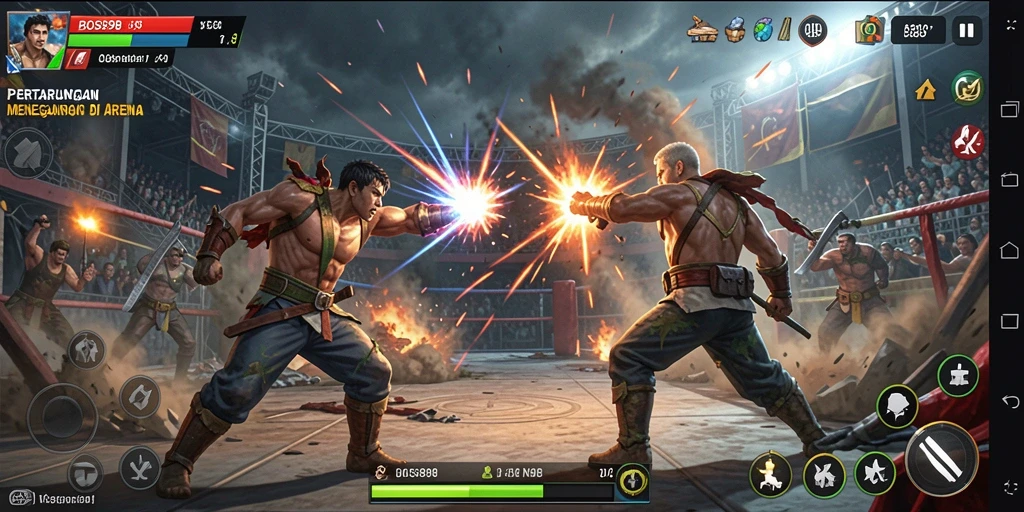 Gameplay seru dengan aksi pertarungan epik di BOS898.
