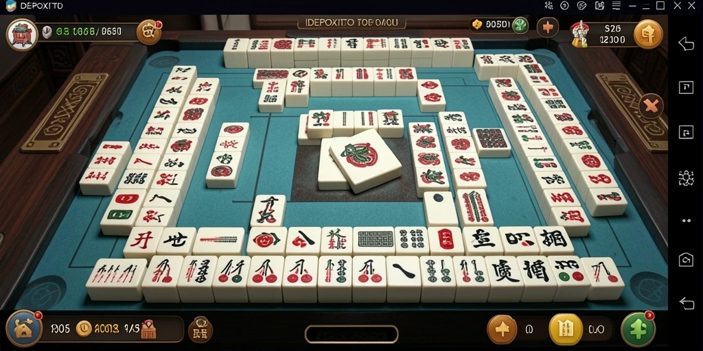 Screenshot DEPOXITO menampilkan aksi seru permainan Mahjong.
