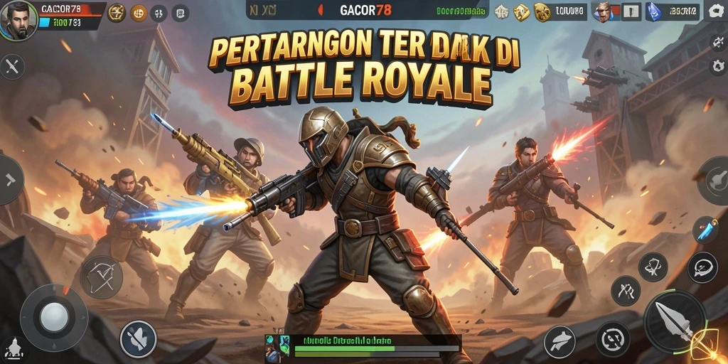 Tampilan aksi mendebarkan dalam game Battle Royale.