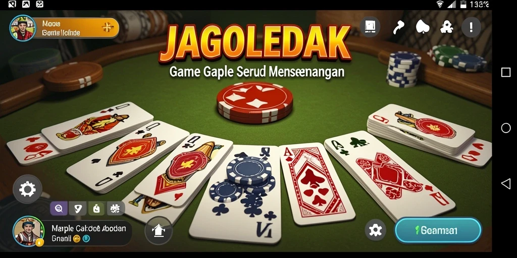 Gameplay JAGOLEDAK yang seru dan menantang saat bermain Gaple.