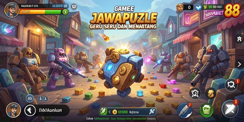 Screenshot gameplay JAWABET88 menunjukkan tantangan puzzle yang menarik.