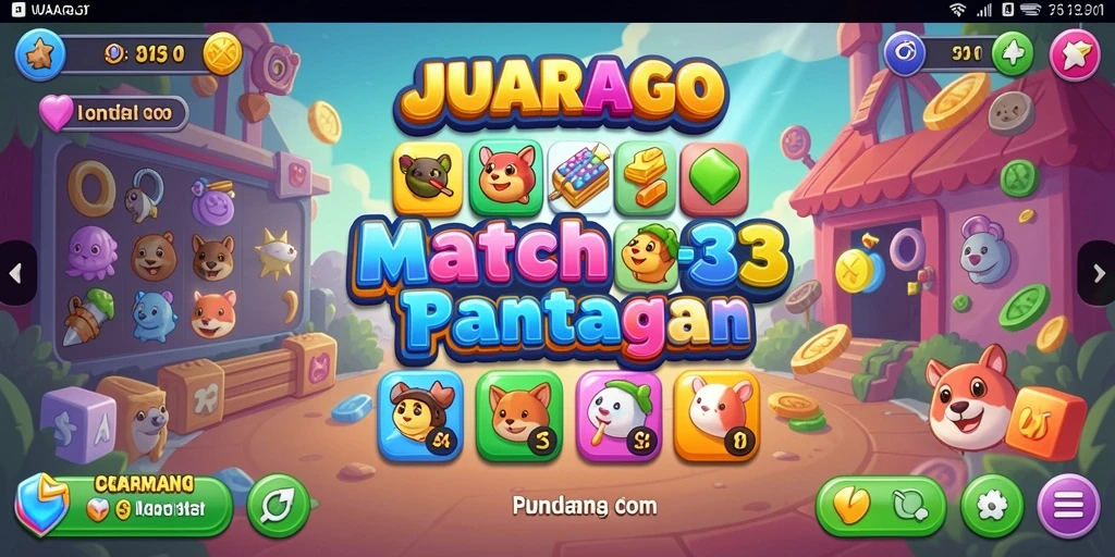Tampilan gameplay JUARAGO yang penuh warna dan seru.