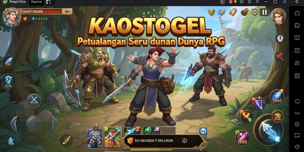 Tampilan gameplay menakjubkan dalam KAOSTOGEL dengan aksi RPG yang intens.
