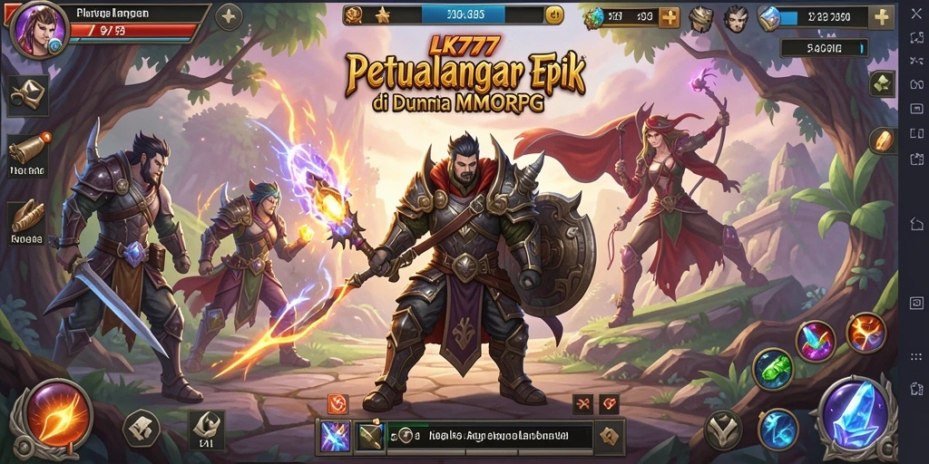 Screenshot menarik dari gameplay MMORPG LK777 yang epik.
