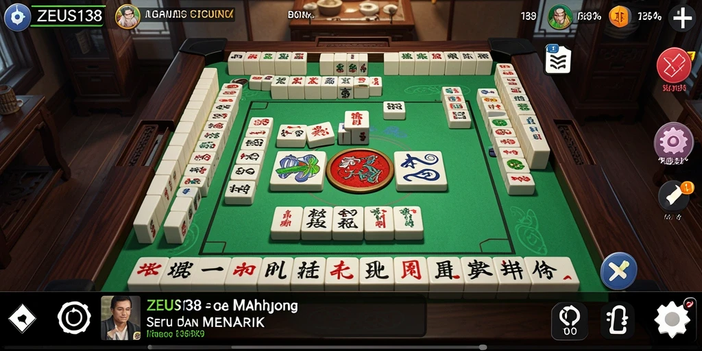 Tampilan gameplay seru dari ZEUS138 yang memukau dalam permainan Mahjong.