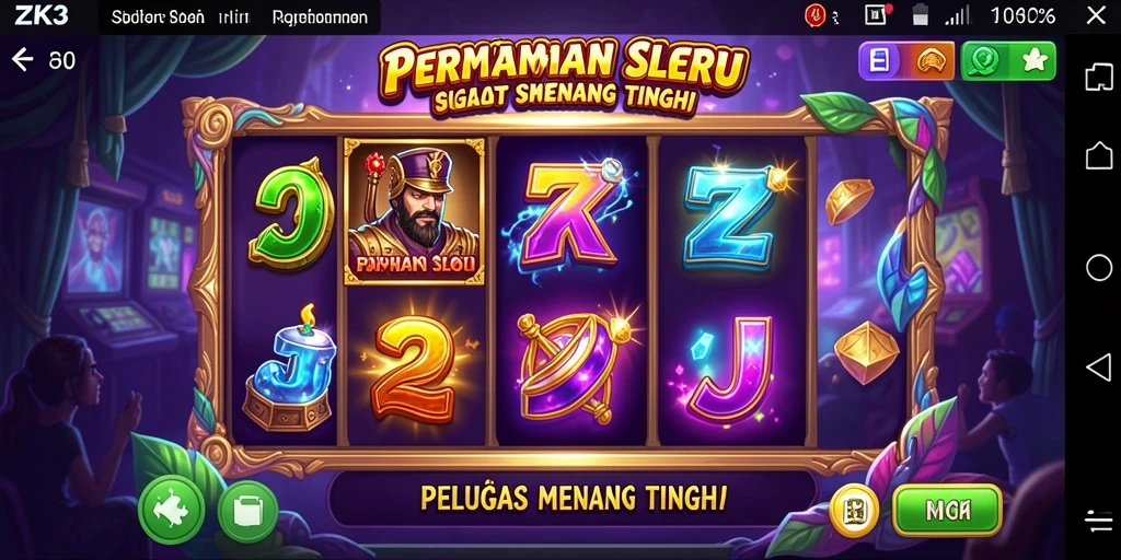 Screenshot gameplay ZK3 menampilkan petualangan Slot yang seru.